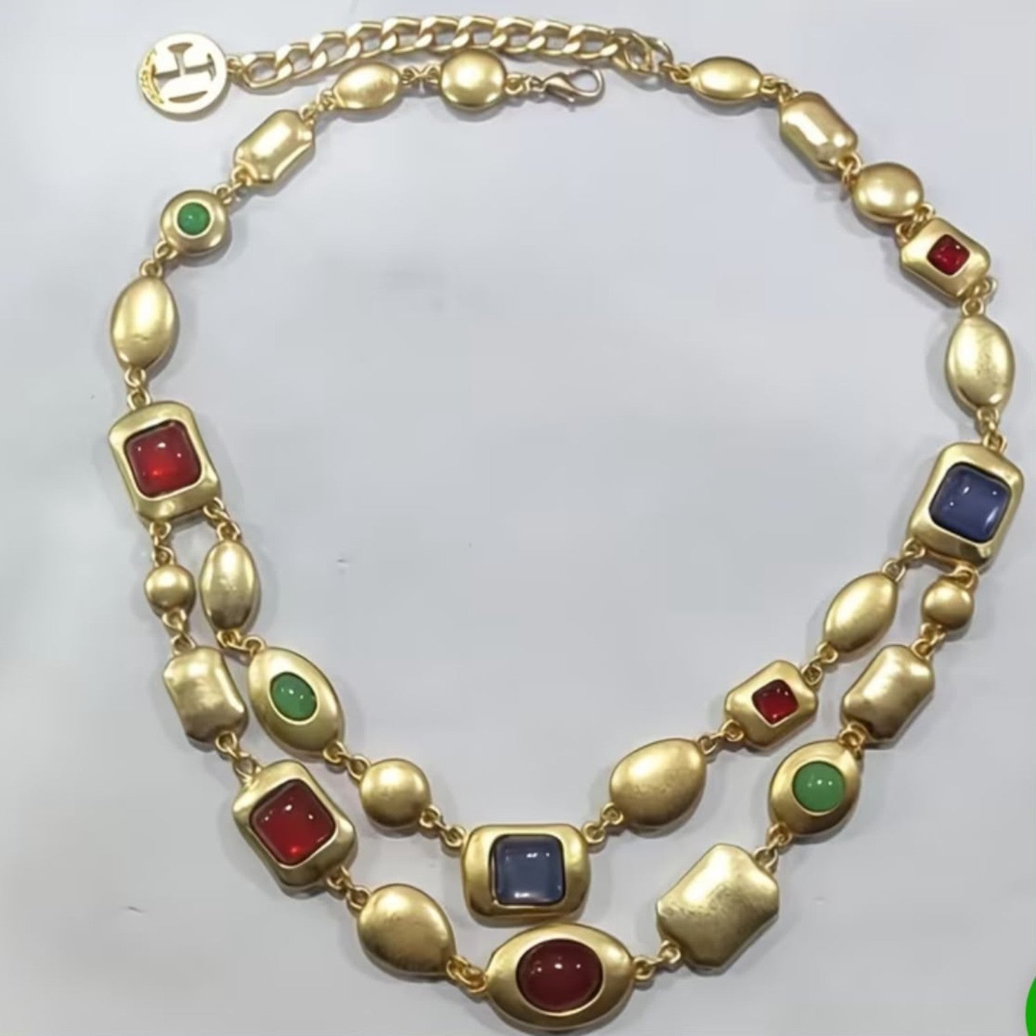 Golden Gemstone Necklace