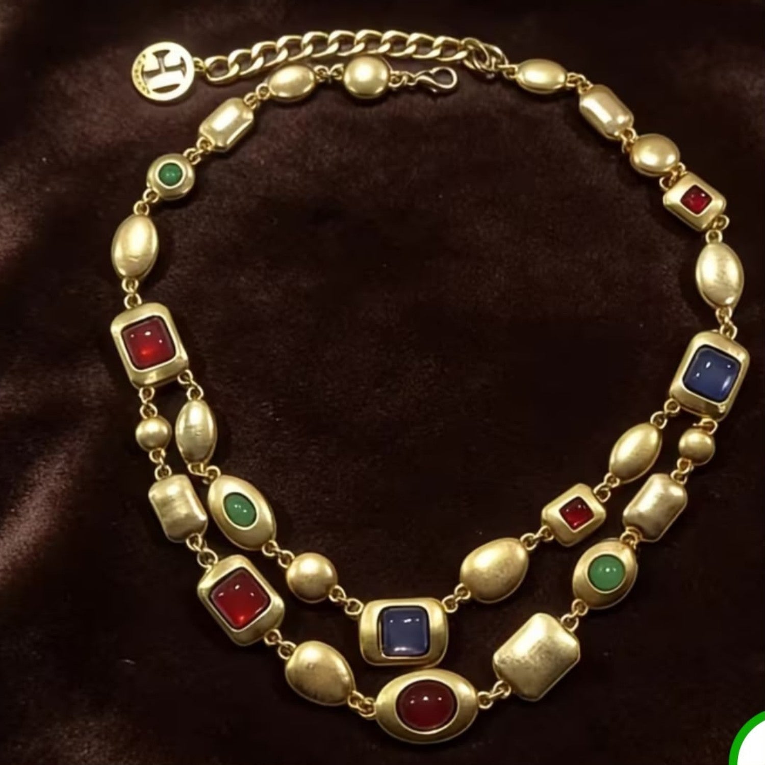 Golden Gemstone Necklace