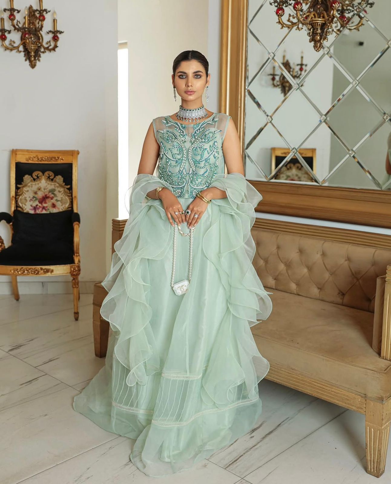ORGANZA | Ocean Green
